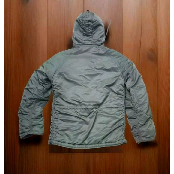 Alpha Industries Extreme Weather Hooded Jacket N-3B Men’s Size Small Green Coat